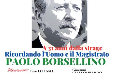 A FICARAZZI “PER RICORDARE BORSELLINO E RILANCIARE UN’ANTIMAFIA SOCIALE E DI MASSA”