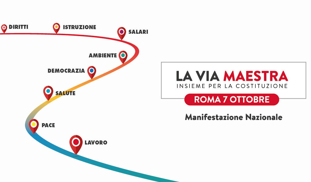 Anche Auser Sicilia a Roma il 7 Ottobre per “la via maestra – Insieme per la Costituzione”